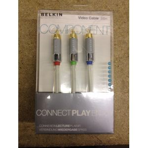 Belkin White Component HDTV Video Color Coded Cable 3.6m Gol