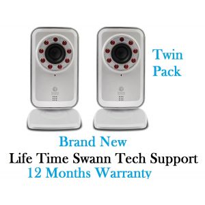 Swann ADS-450 IPC SwannSmart Wi-Fi Network CCTV Camera Secure Cloud Storage Twin Pack