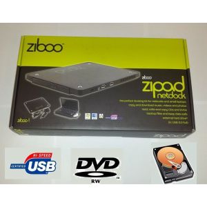 Ziboo Zipad USB Netbook Docking Station, External Hard-Drive DVD-rw caddy