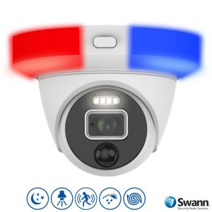 Swann PRO-4KDER CCTV Camera 4K UHD Enforcer Dome Flashing Li