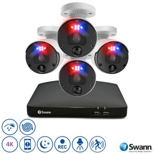 CCTV Systems: Swann Enforcer CCTV Kit NVR 8780 4K UHD 2TB 4 x Bullet Flash Cameras NVK-889904