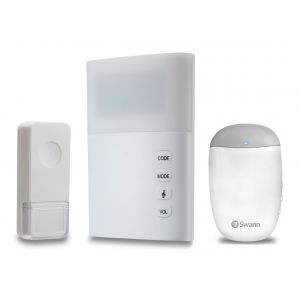 Swann Wireless Doorbell with Large LED Light Hard Of Hearing + Extra Chime Unit