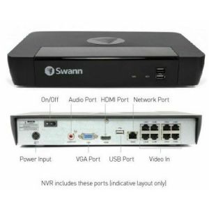 NVR: Swann NVR 16-8580 16 Channel 4k Network Video Recorder 2TB CCTV Security System