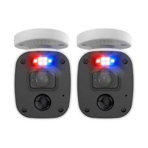 Swann PRO-4KMQB 4K Enforcer Bullet CCTV Camera Flashing Lights Siren Audio DVR 5680 (Twin Pack)