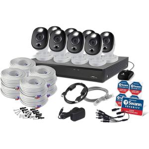 CCTV Systems: Swann DVR 16-5580 16 Channel 2TB 8 x 4KWLB Flash LED Camera CCTV Security Kit 1655808WL