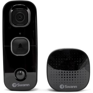 CCTV Accessories: SwannBuddy SWIFI-BUDDY Wireless Video Door Bell 1080p HD Rechargeable + Chime Unit