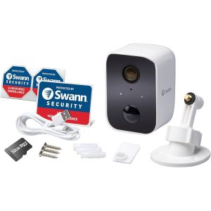 CCTV Cameras: SWANN SWIFI-CORECAM 1080p HD WiFi Rechargeable Security Camera 2 Way Audio 32gb SD