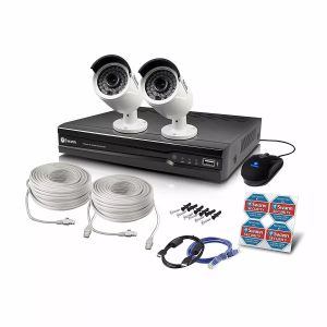 Swann SWNVK-474002 Kit 4 Channel NVR 2 Cameras 4MP Outdoor Night Vision CCTV