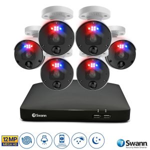 Swann CCTV System NVR 8-8780 8 Channel 2TB 6 x 12MP NHD-1200