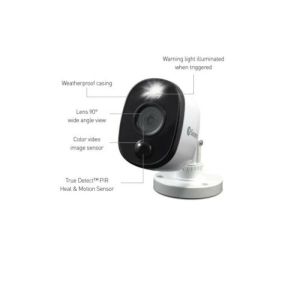 CCTV Cameras: Swann PRO 1080MSFB Heat-Sensing 1080p HD Flash Bullet Cameras CCTV - Twin Pack